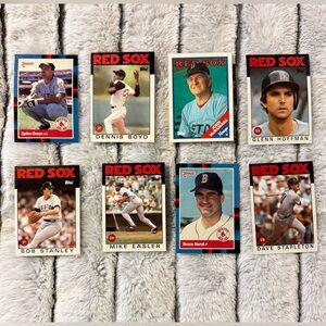 Topps Red Sox Trading Cards Set - Red, Blue, Black